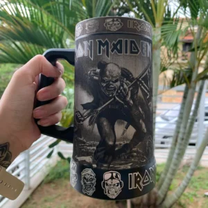 Caneca Térmica com personalização em 360 graus -(Iron Maiden2)-710ml