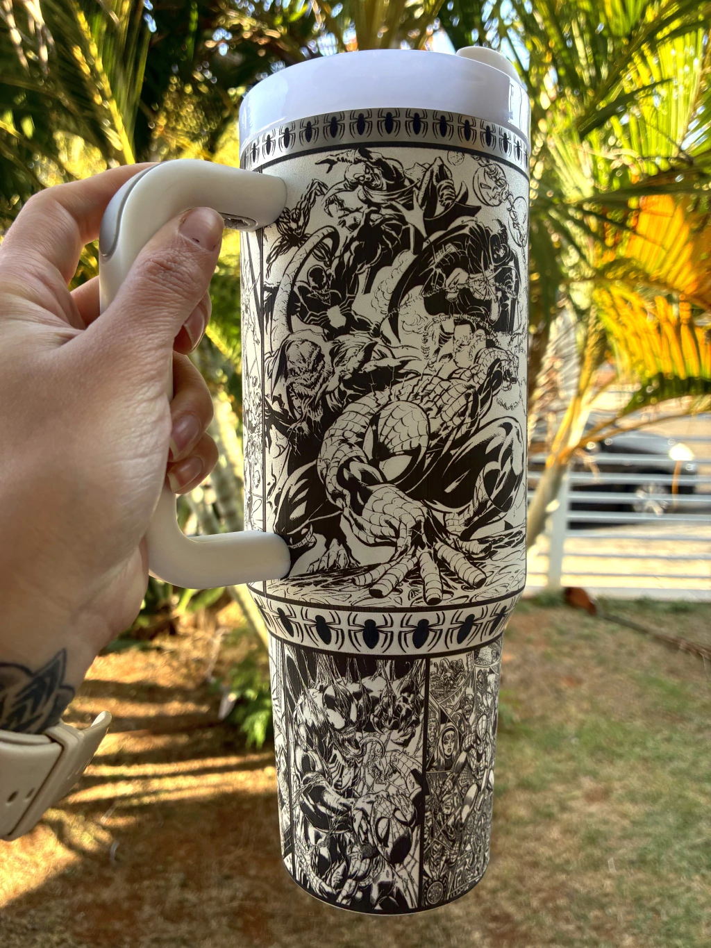 Caneca térmico 1200l personalizado -Homem Aranha - Imagem 4