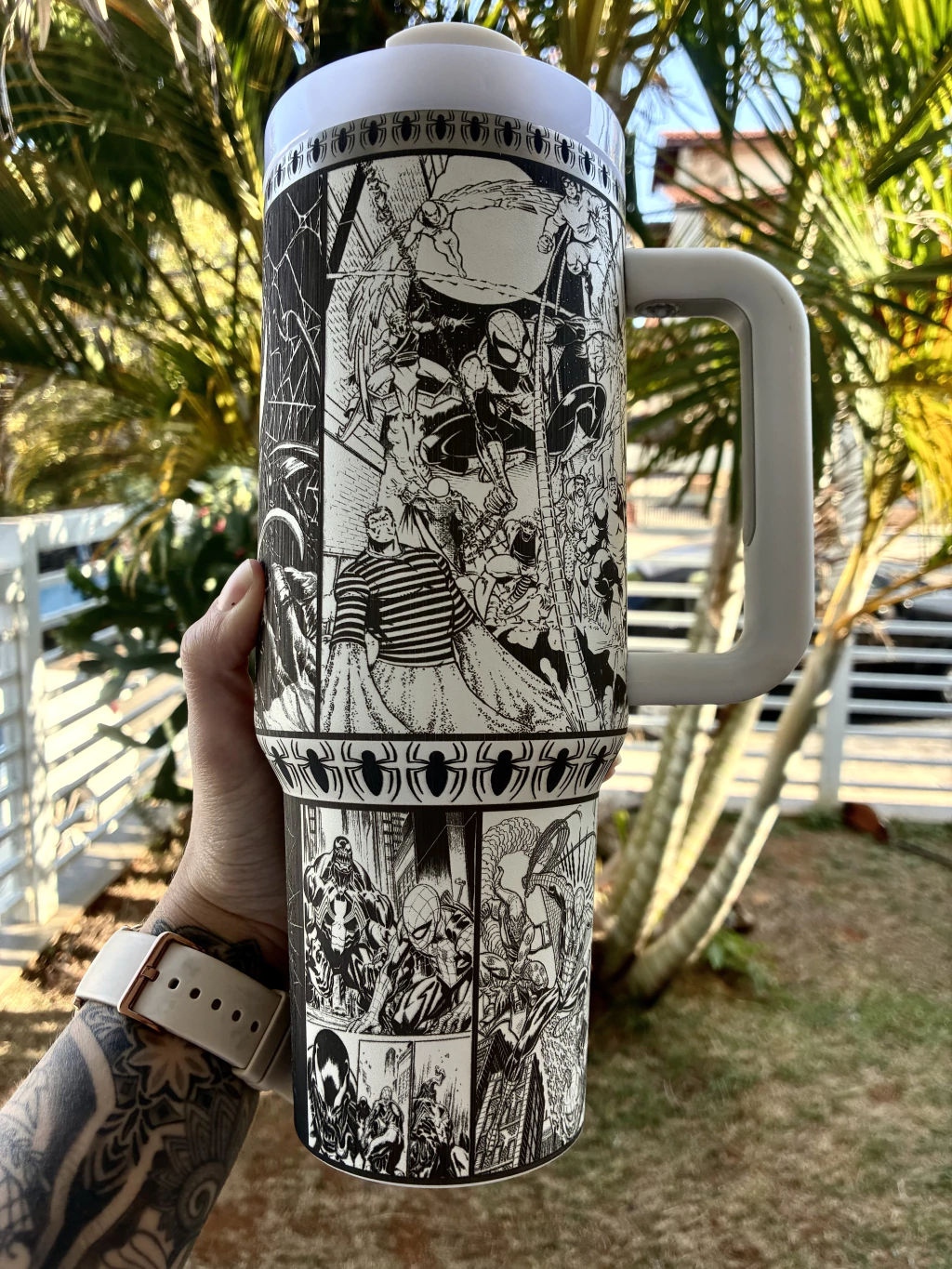Caneca térmico 1200l personalizado -Homem Aranha - Imagem 5
